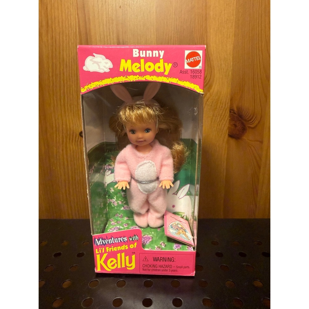 Vintage 1998 Mattel Barbie Li'l Friends of Kelly Bunny Melody Doll 18912 NIB